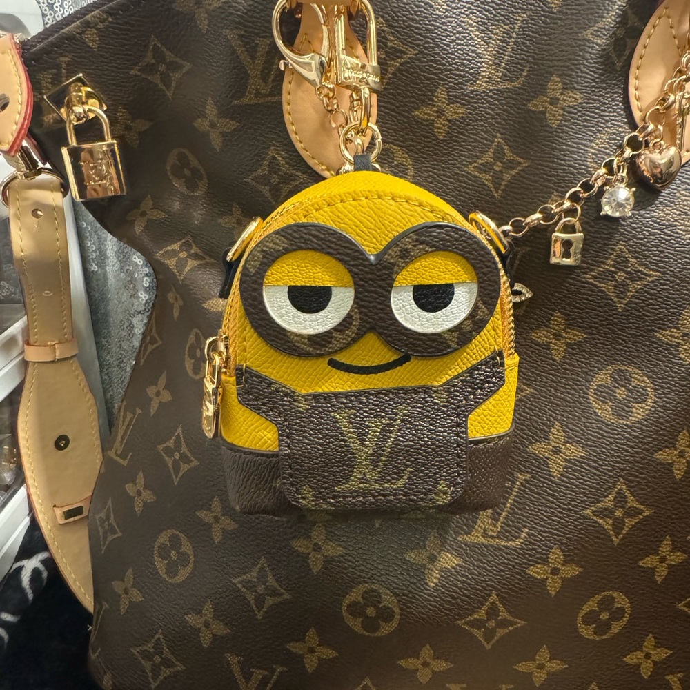 Louis Vuitton Yellow and Brown Minion Bag Charm